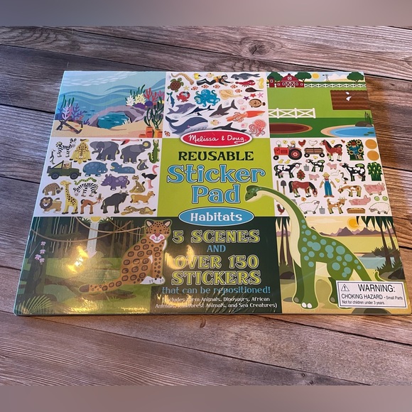 Melissa & Doug Toys Melissa Doug Reusable Sticker Pad Habitats